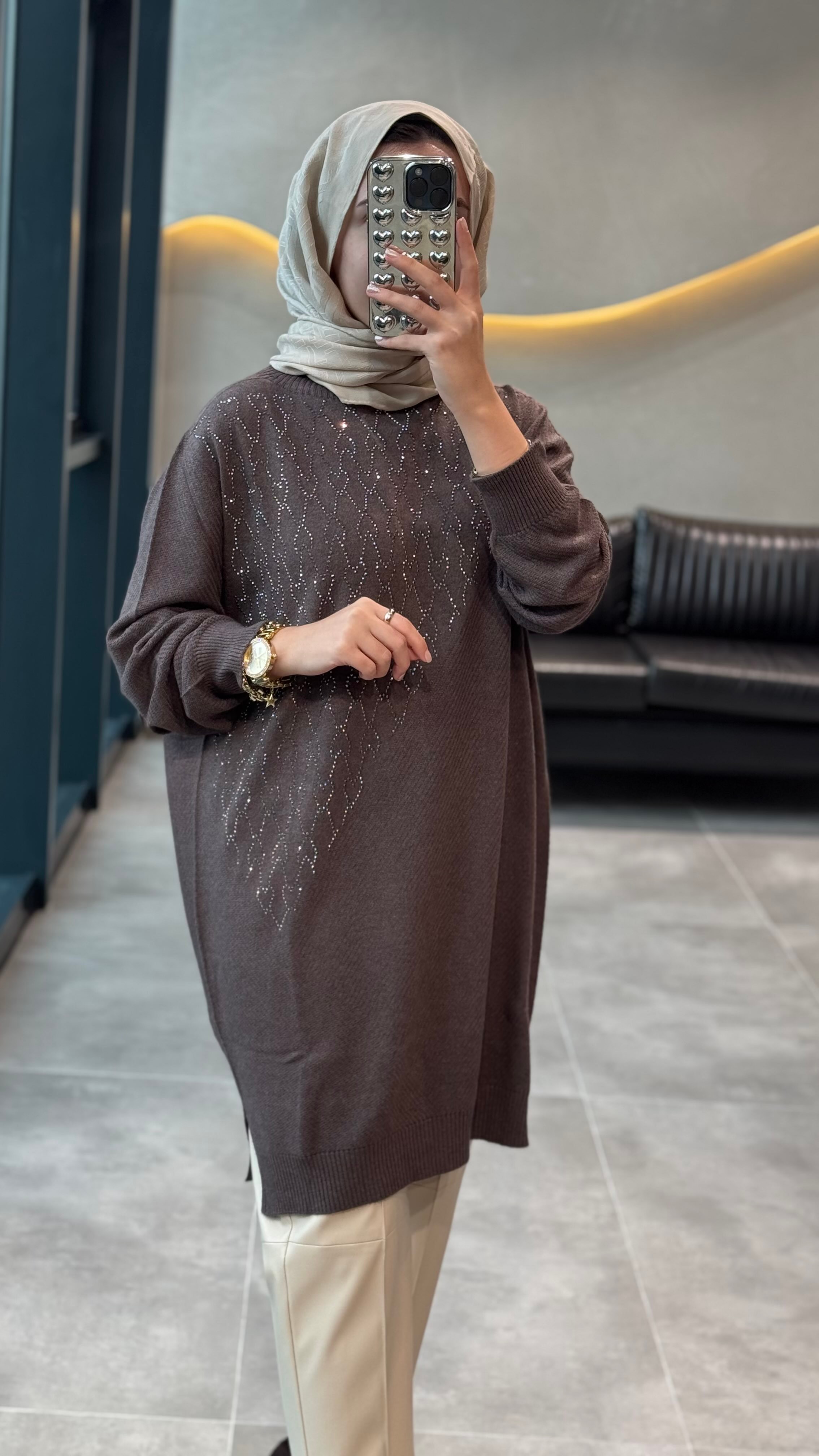 Ghisa Taşlı Tunik
