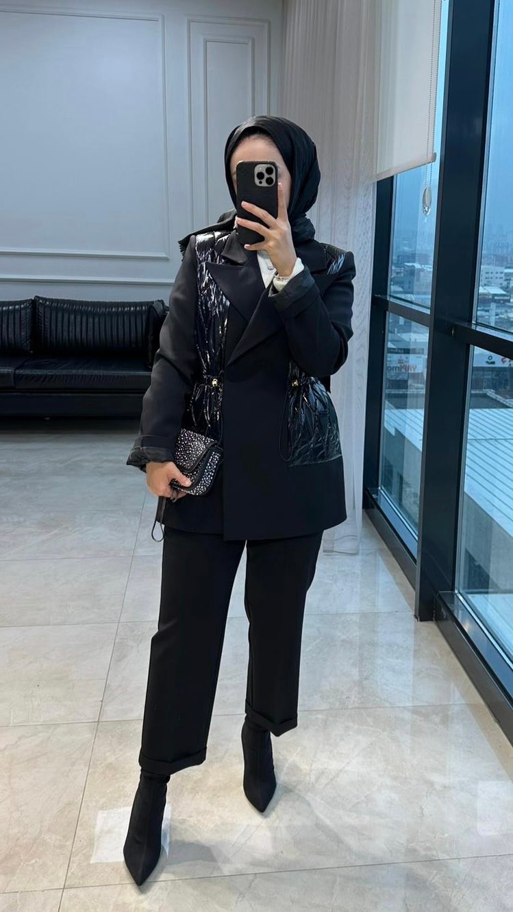 Missemramiss Anorak Detaylı Blazer Ceket (Siyah)