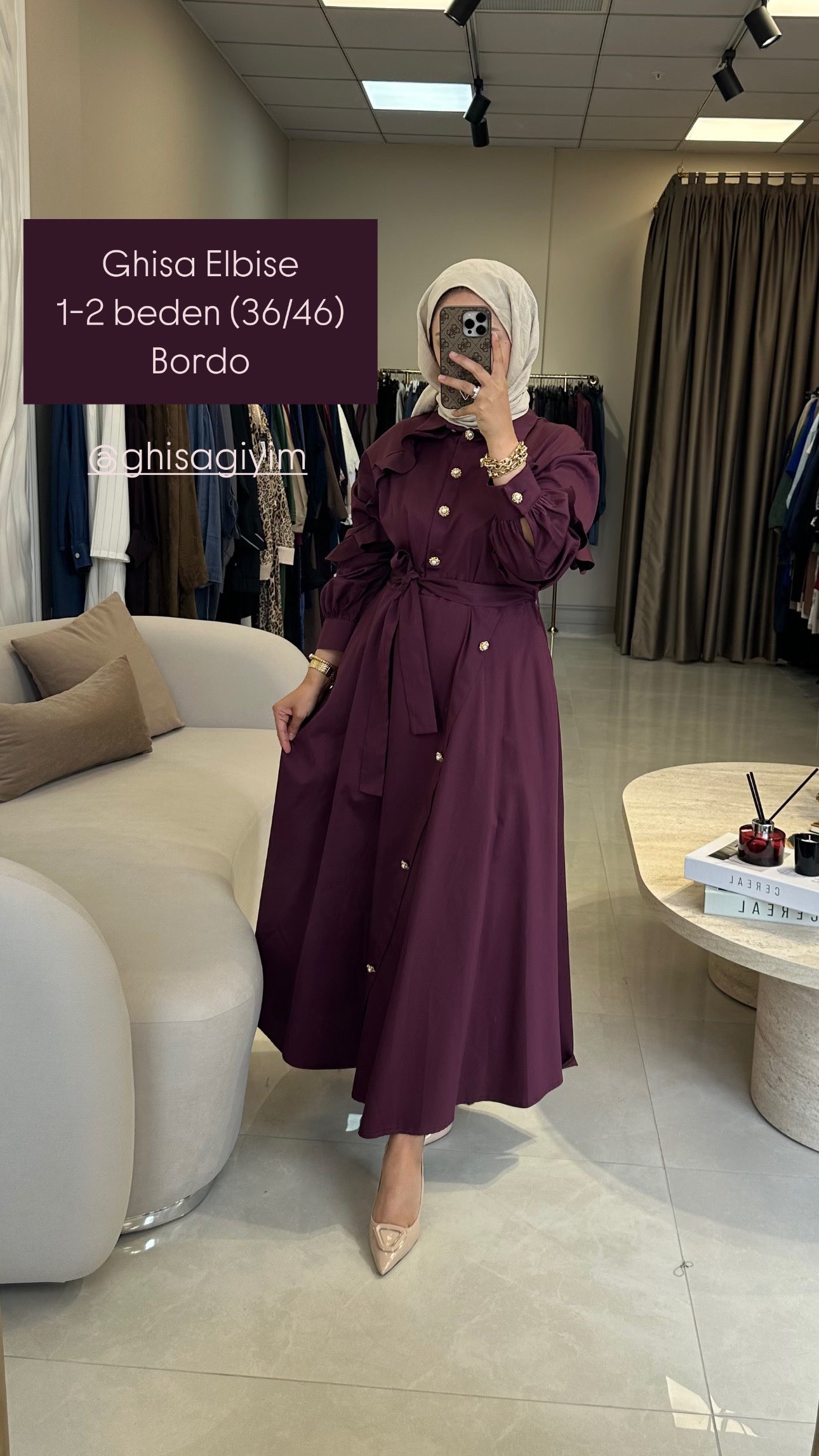 Ghisa poplin elbise