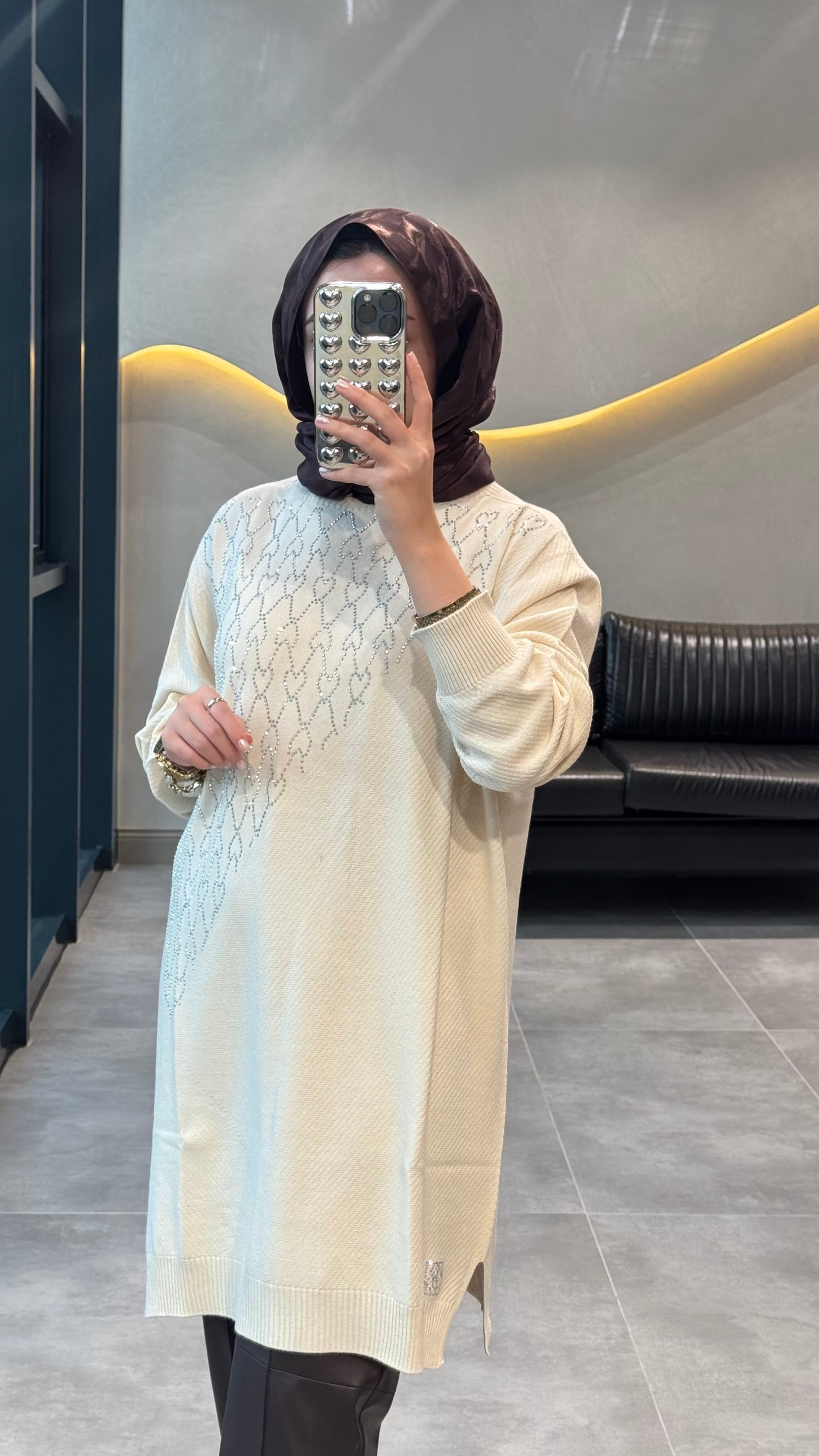 Ghisa Taşlı Tunik