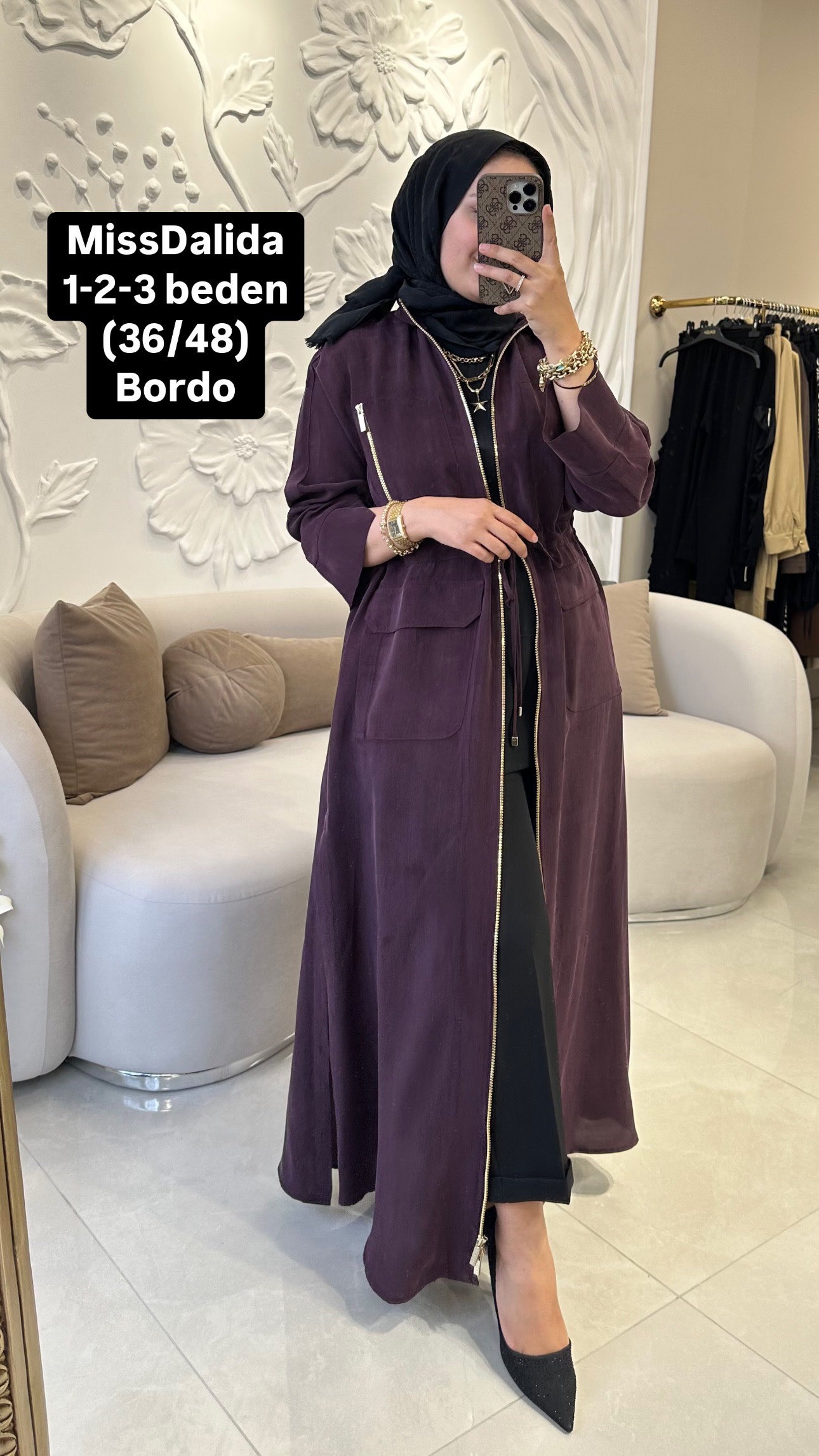 Miss dalida ipek qupra fermuarlı kap