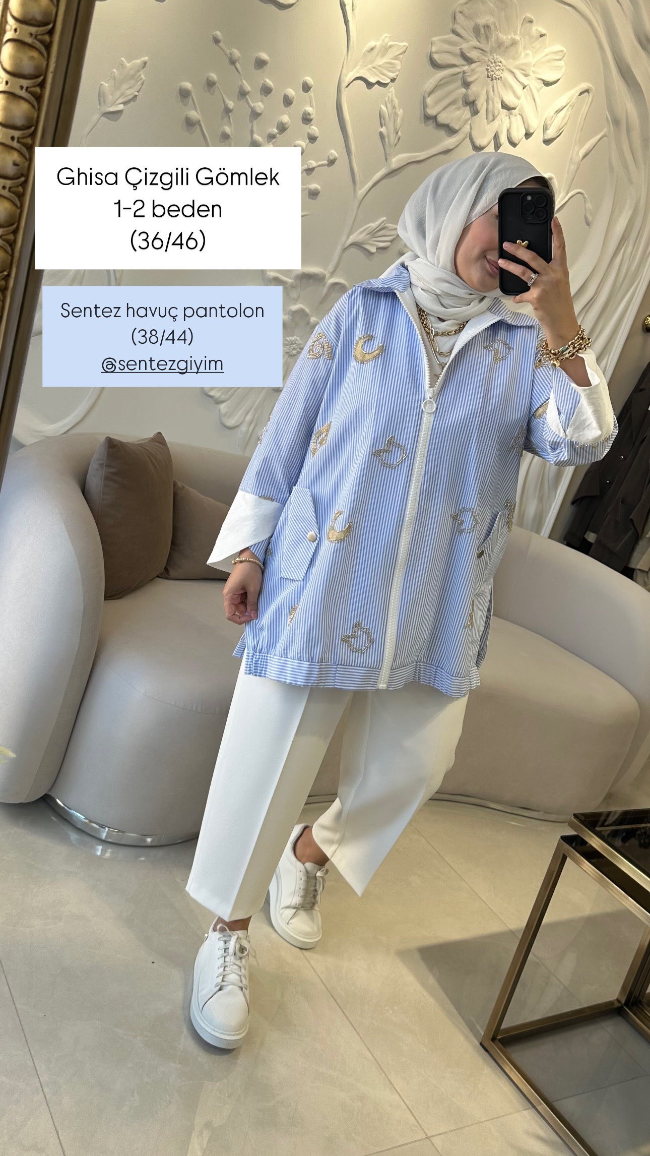 Ghisa çizgili gömlek kap