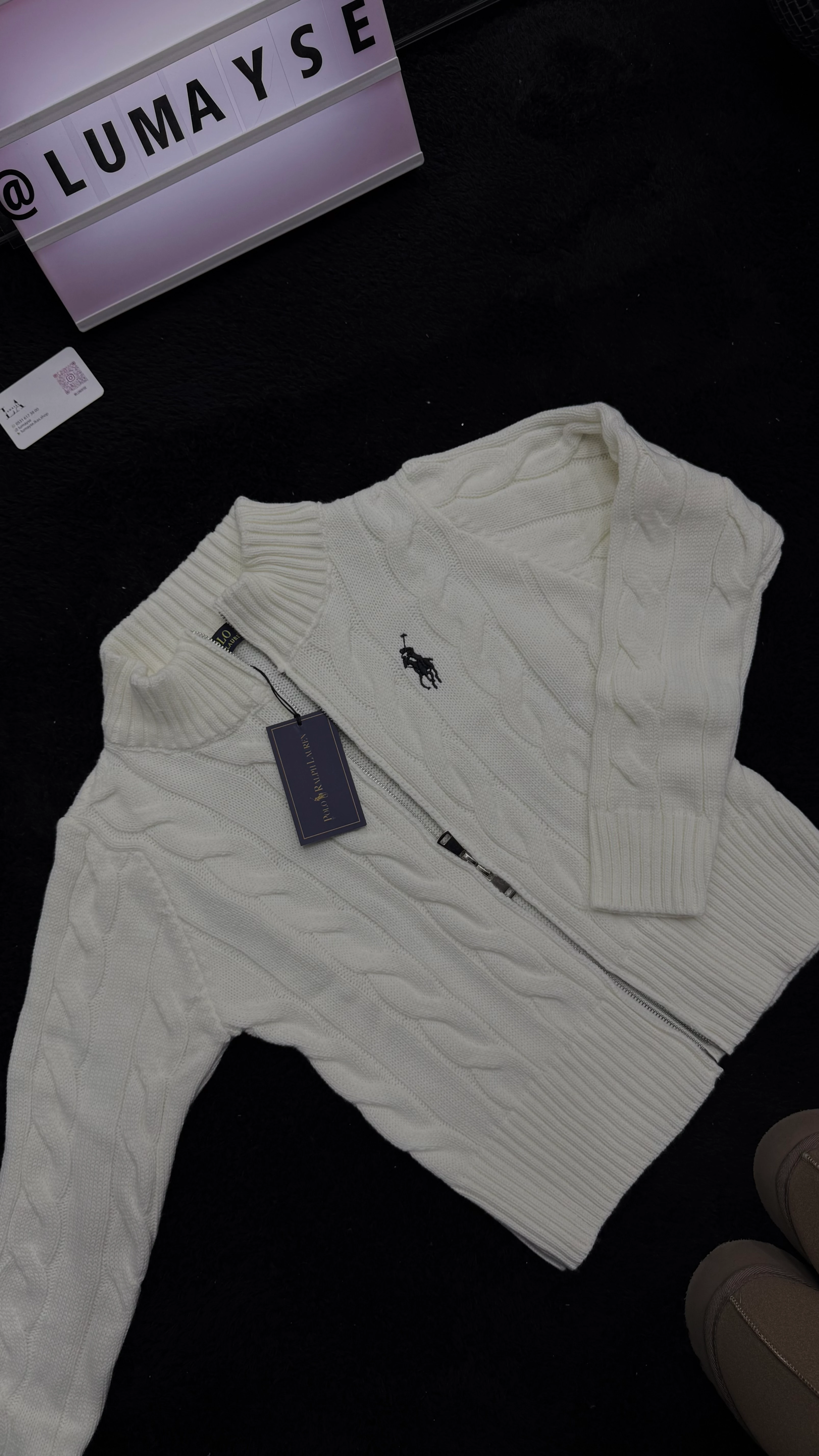 POLO ÇİFT FERMUAR KAZAK