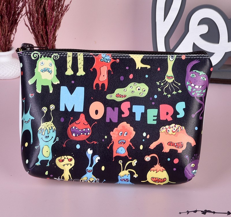 C148 Boo Monster Baskılı Cüzdan