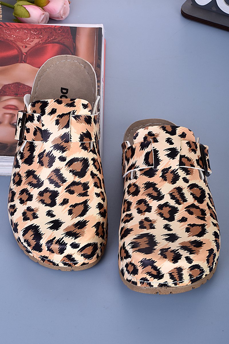 8106 Leopar Desenli Konfort Terlik