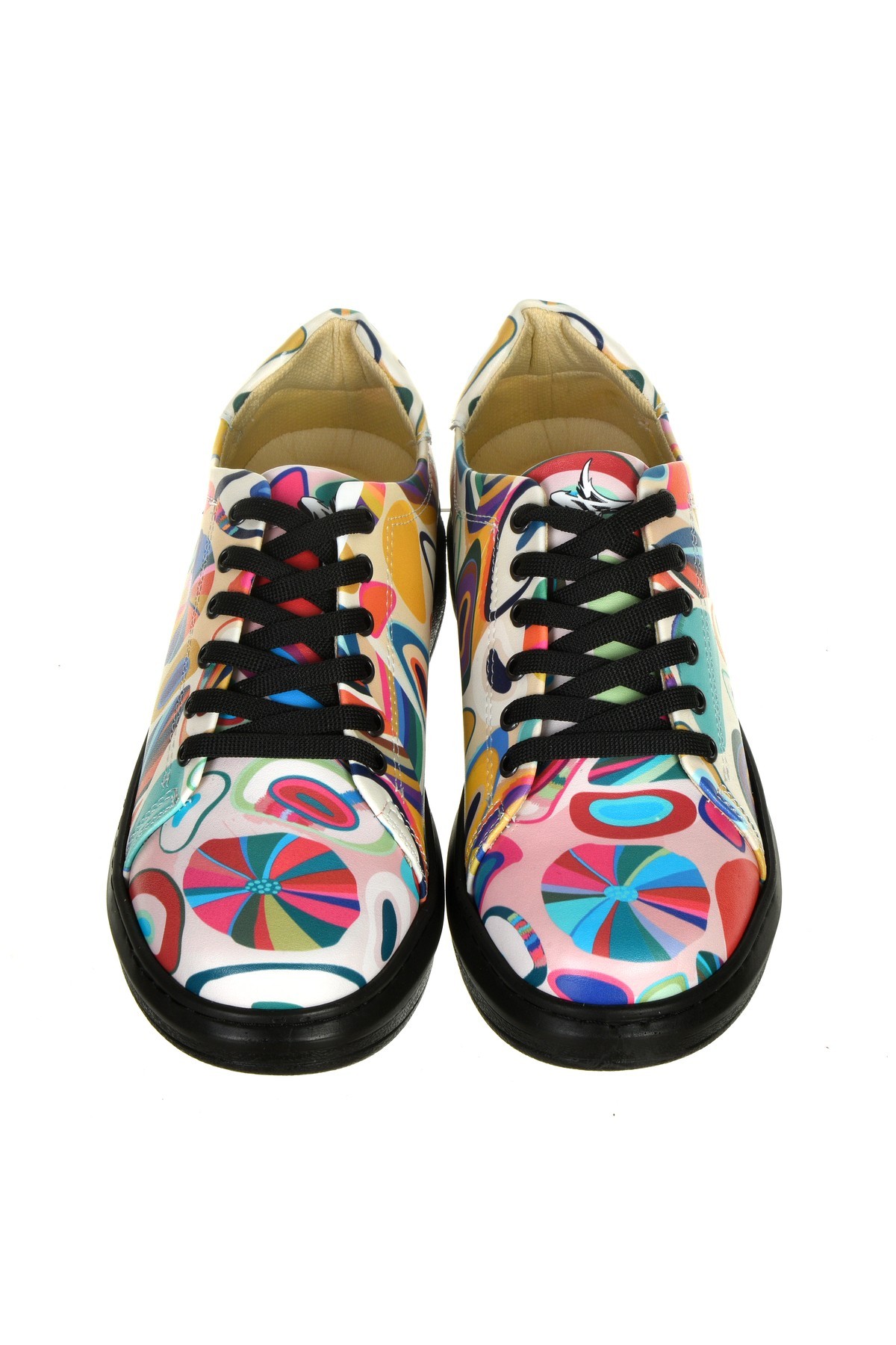 6510 Karışık Renkli Siyah Tabanlı Sneakers