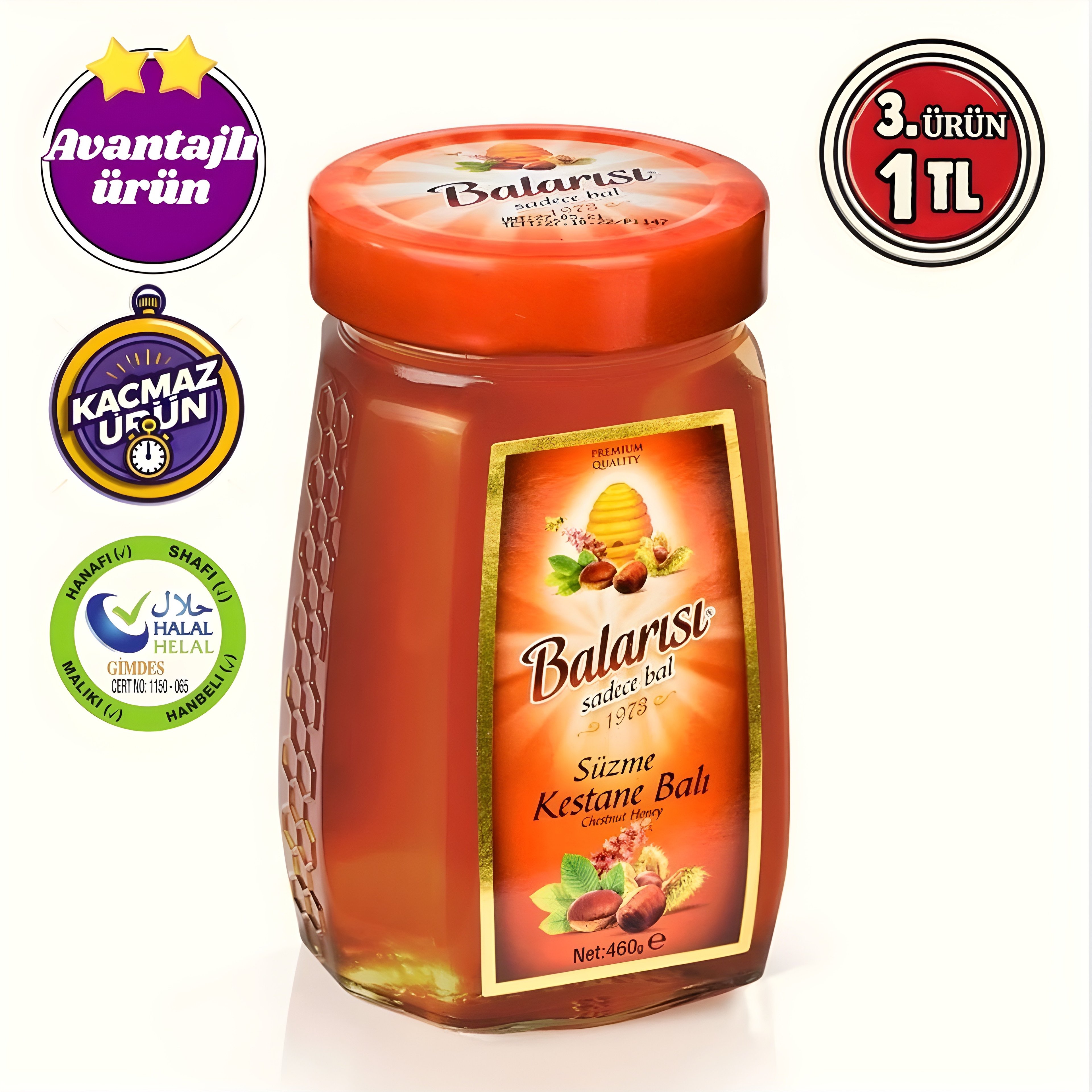 Balarısı Doğal Kestane Balı 460 gr