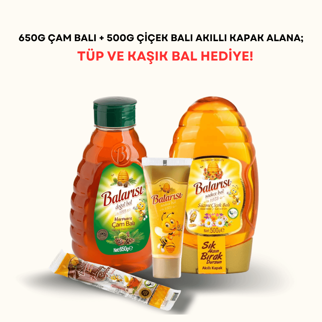 Ballı Ekonomik Paket (Kaşık ve Tüp Bal Hediyeli) 