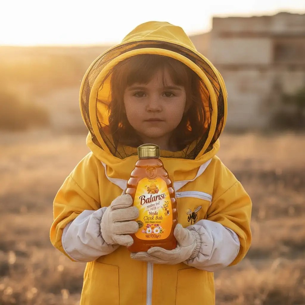Balarısı Doğal Çiçek Balı 1000 gr Pratik Kapak