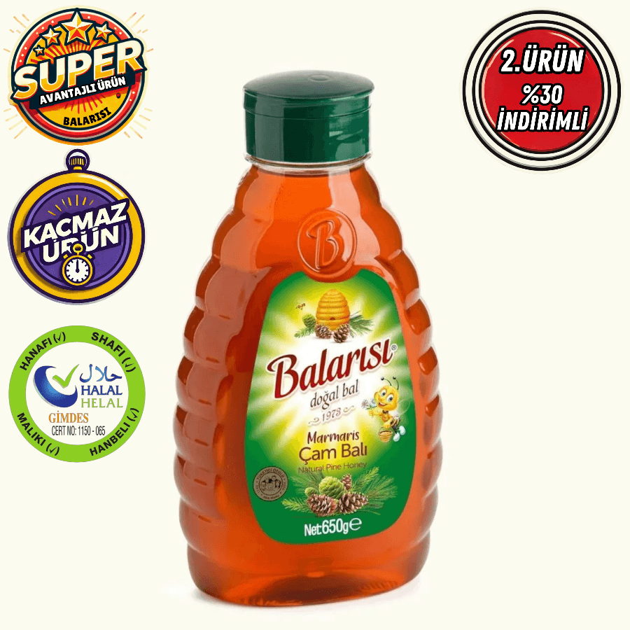 Balarısı Doğal Marmaris Çam balı 650 gr