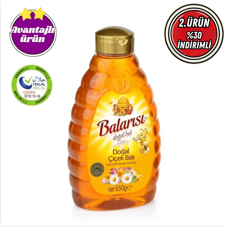 Balarısı Doğal Çiçek Balı 650 gr Pratik Kapak