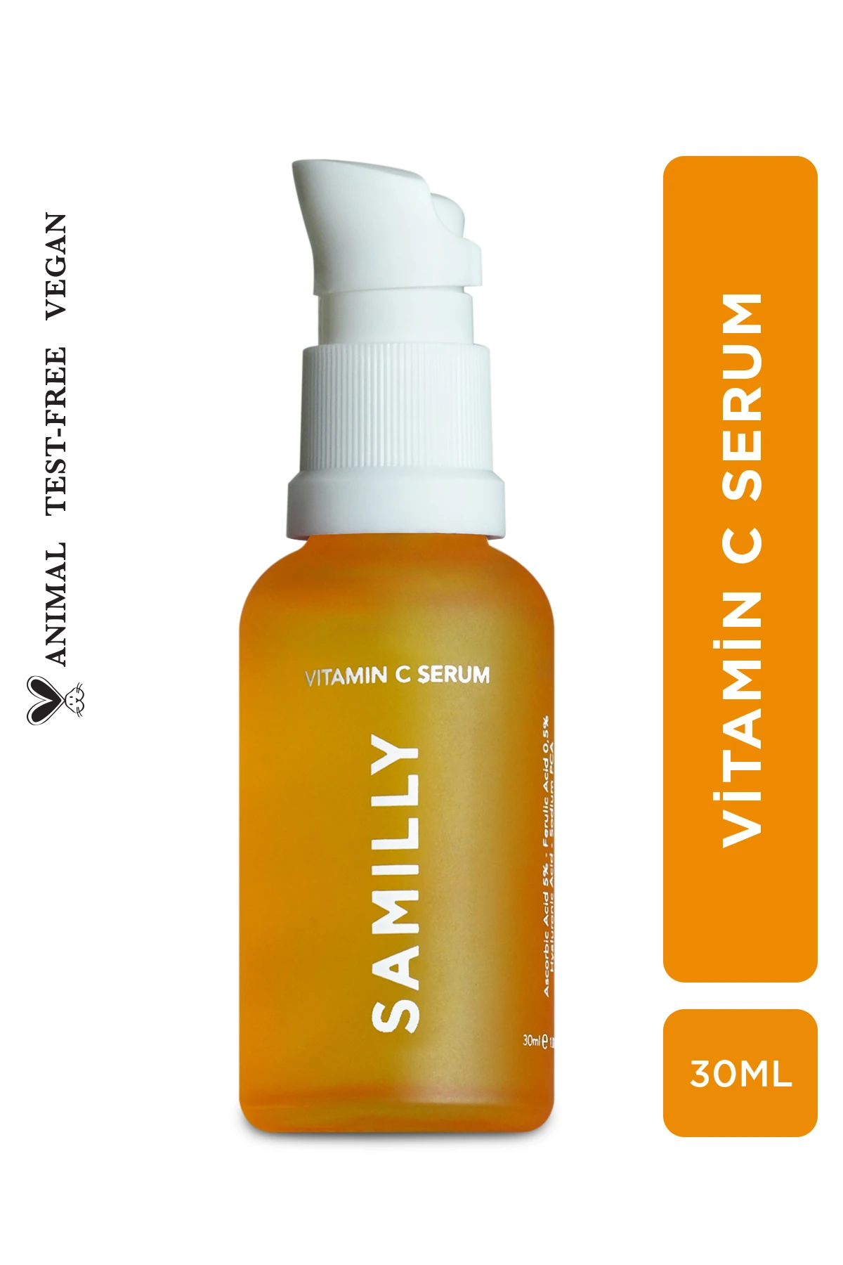 C Vitamini Aydınlatıcı ve Ton Eşitleyici Serum 30 ml | Ascorbic Acid 5% | Ferulic Acid 0,5%