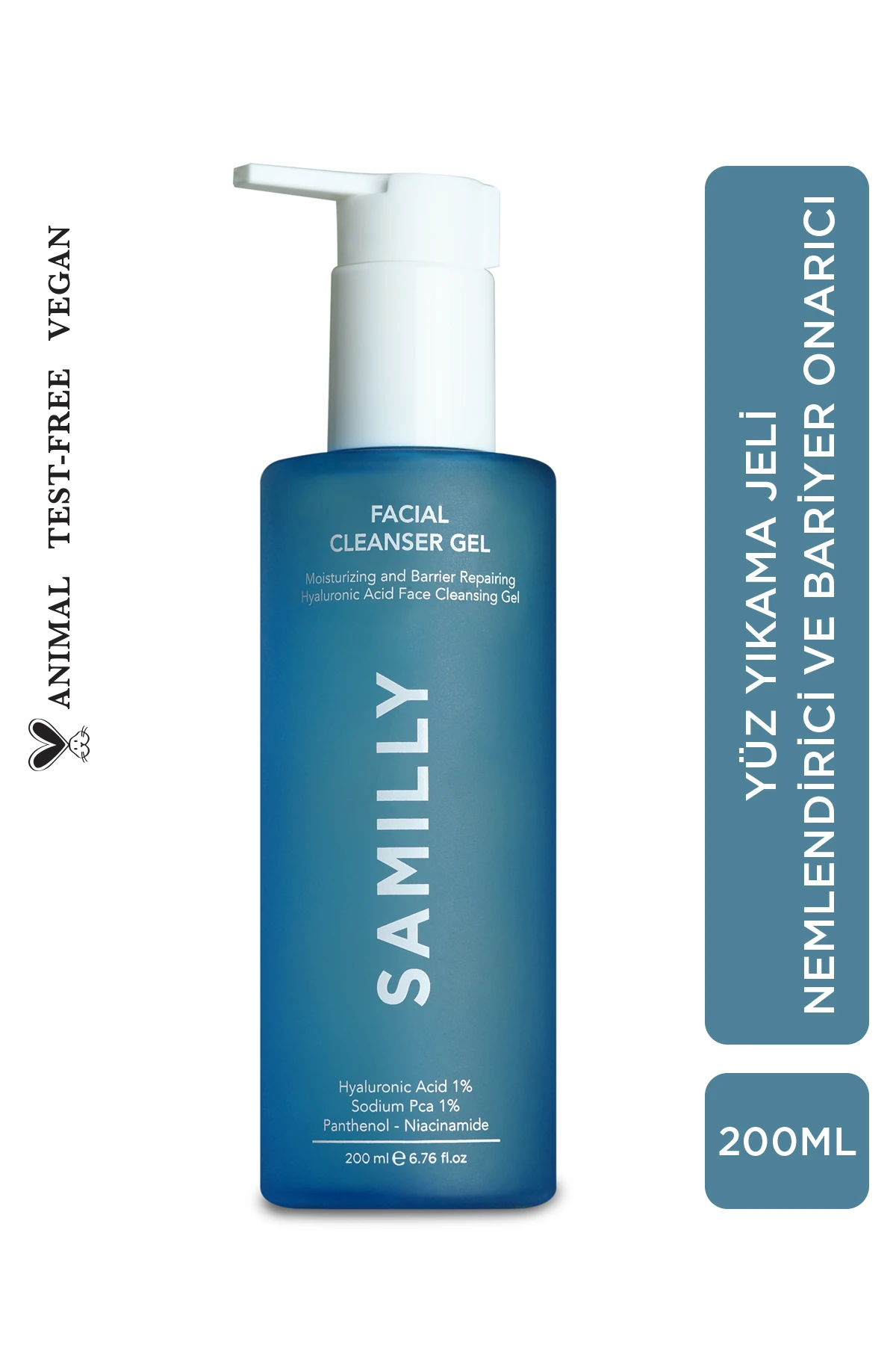 Nemlendirici ve Bariyer Onarıcı Hyaluronik Asit Yüz Temizleme Jeli 200 ml