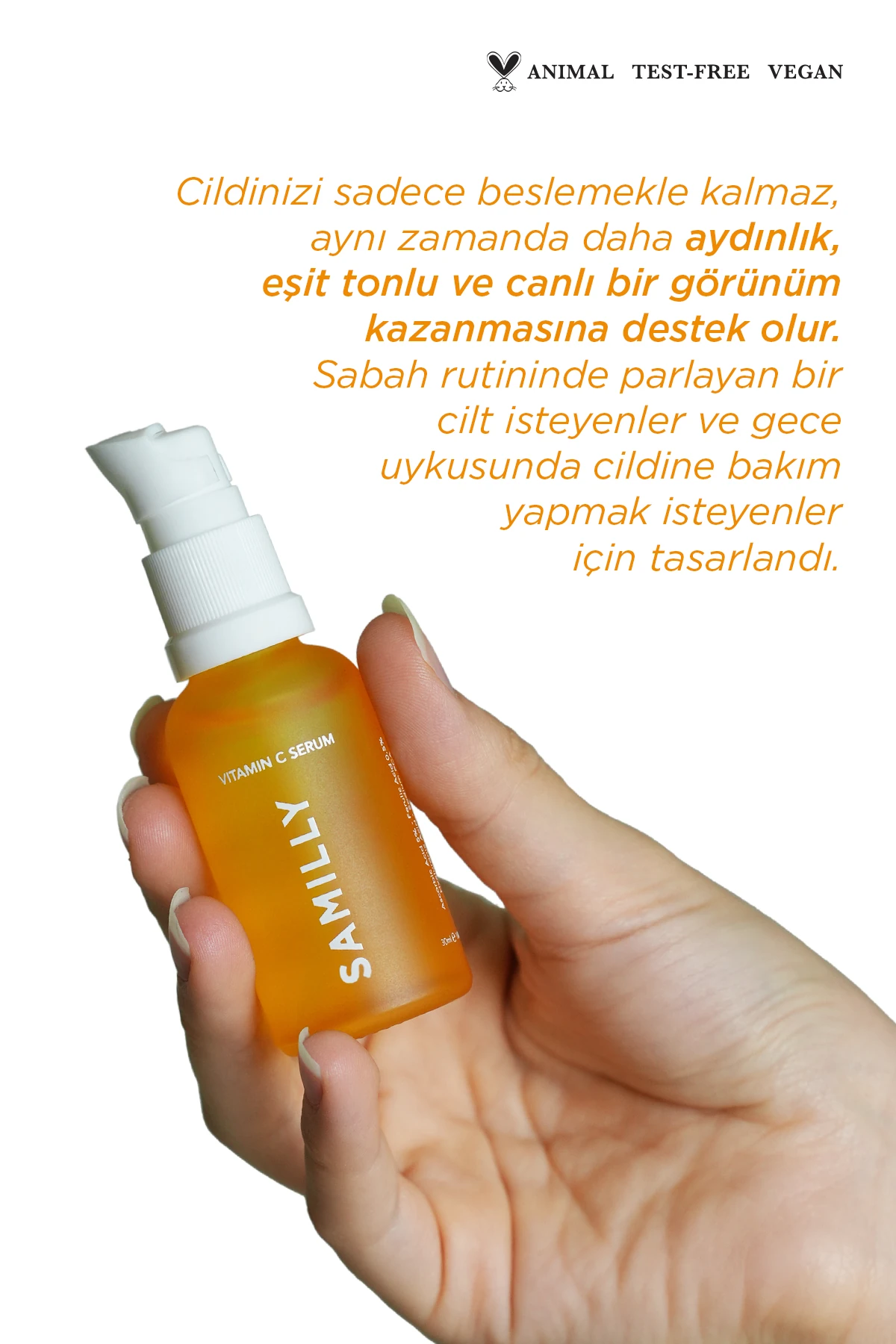 C Vitamini Aydınlatıcı ve Ton Eşitleyici Serum 30 ml | Ascorbic Acid 5% | Ferulic Acid 0,5%