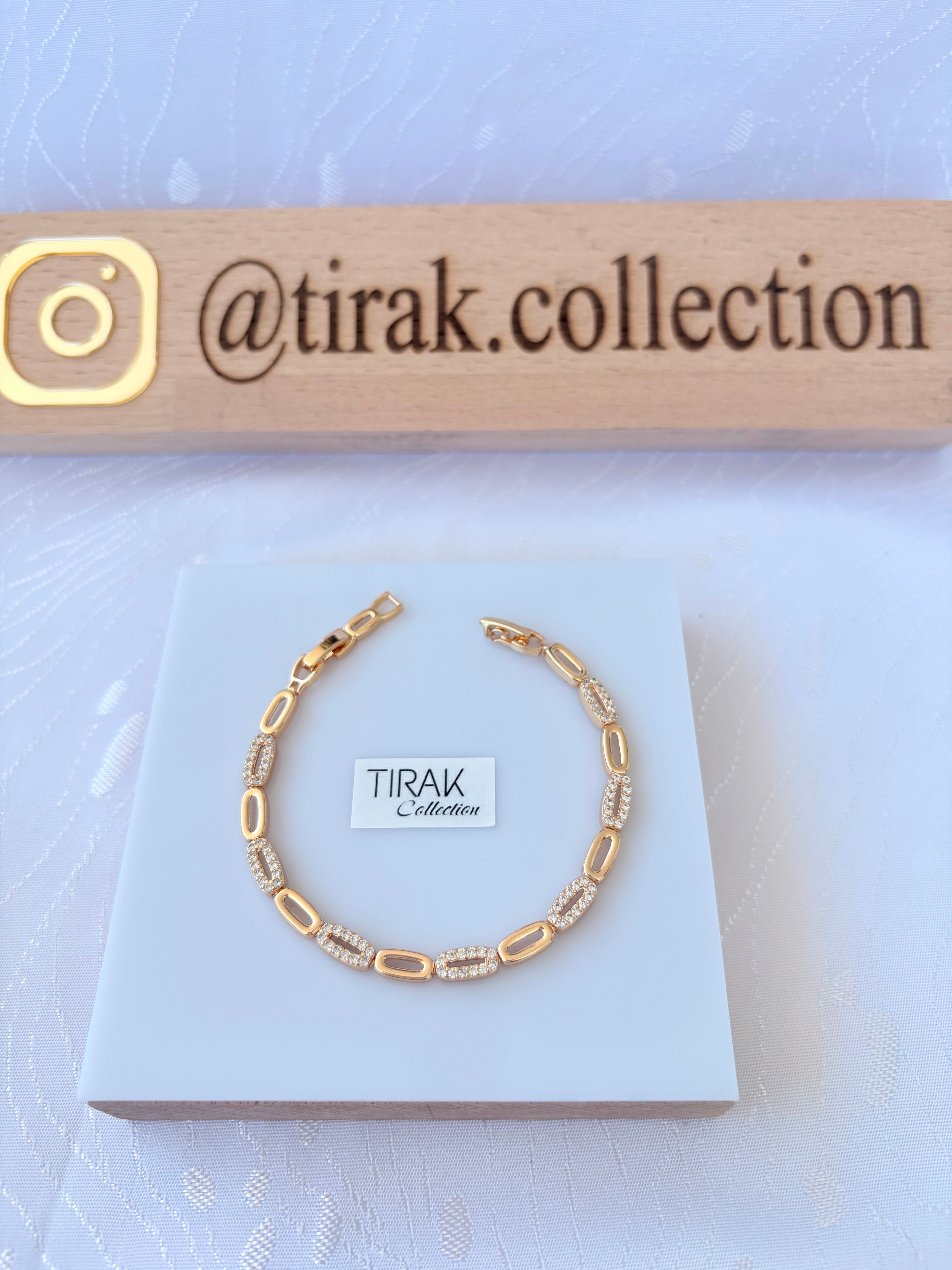 SIRALI TAŞ DETAY 18 K BİLEKLİK