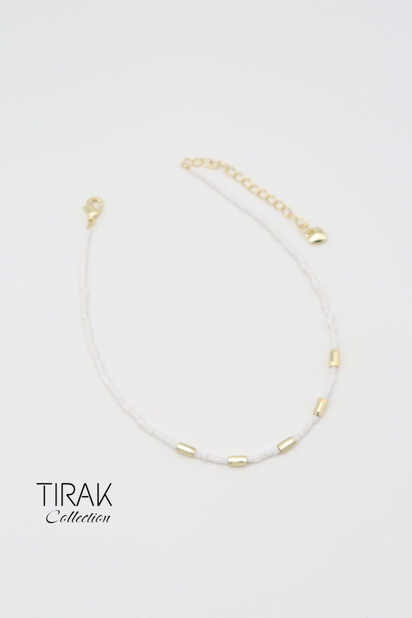 GOLD DETAY BONCUK HALHAL - Beyaz