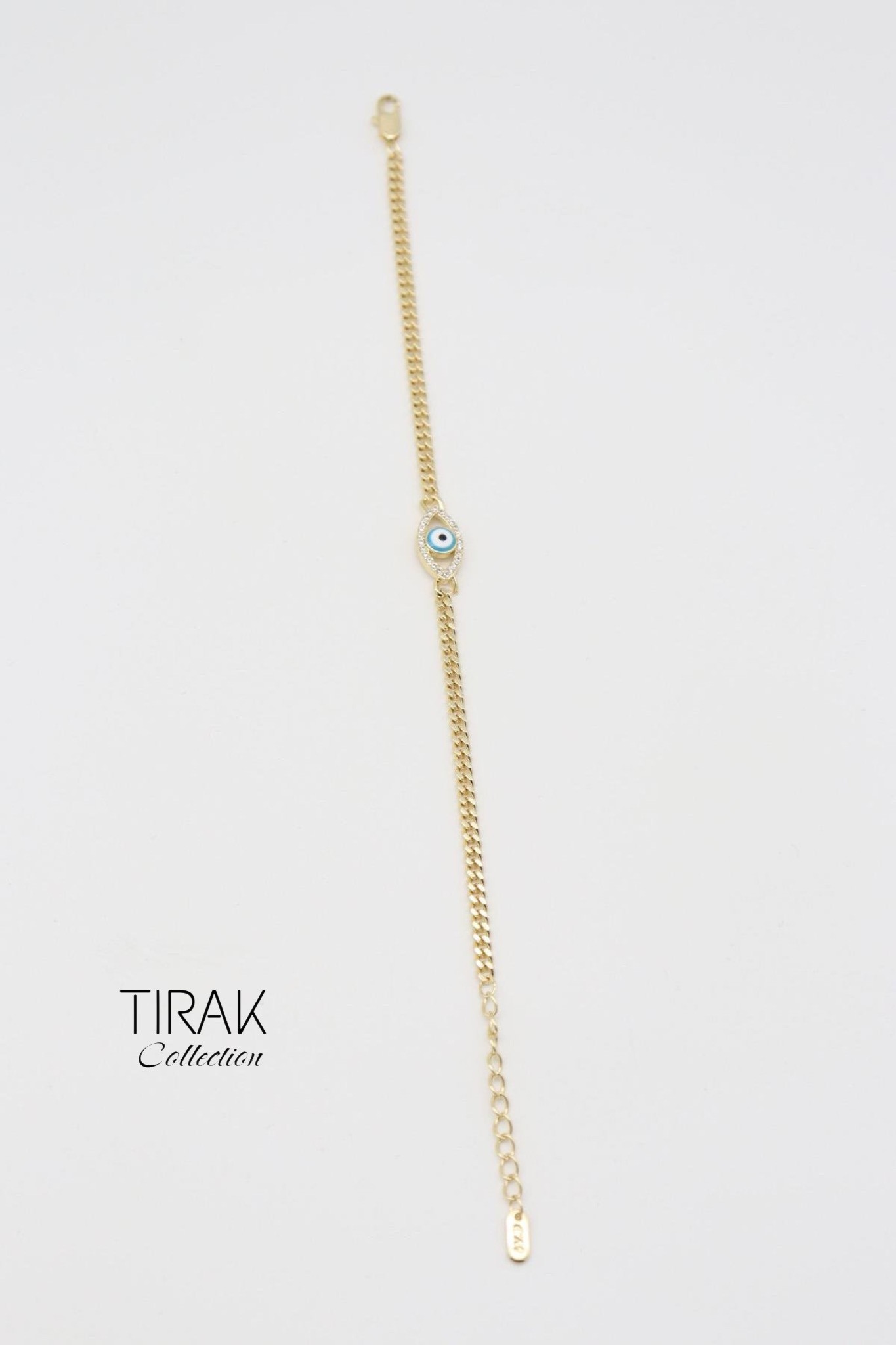 EVİL EYE BİLEKLİK-14K- - Turkuaz