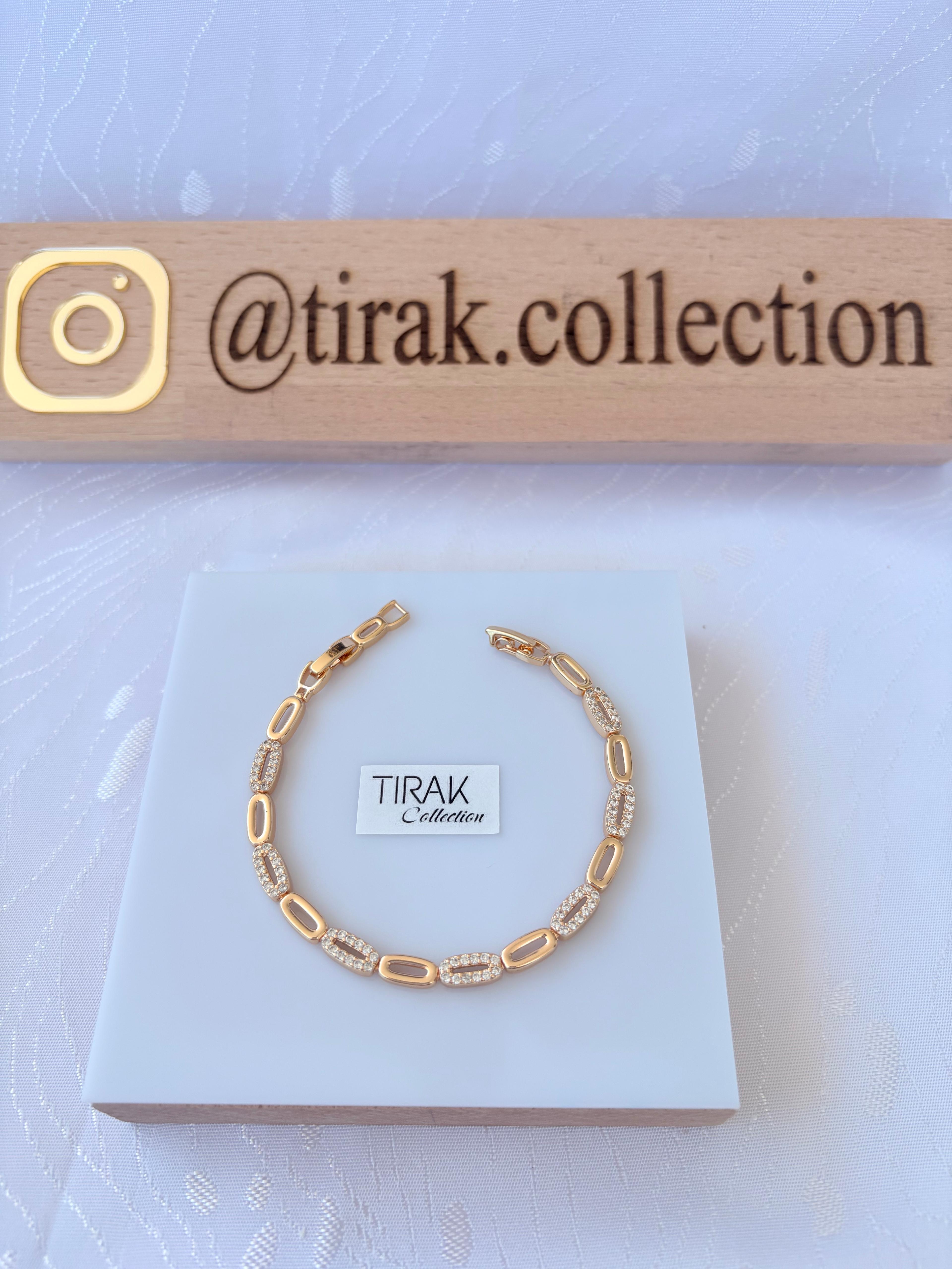 SIRALI TAŞ DETAY 18 K BİLEKLİK