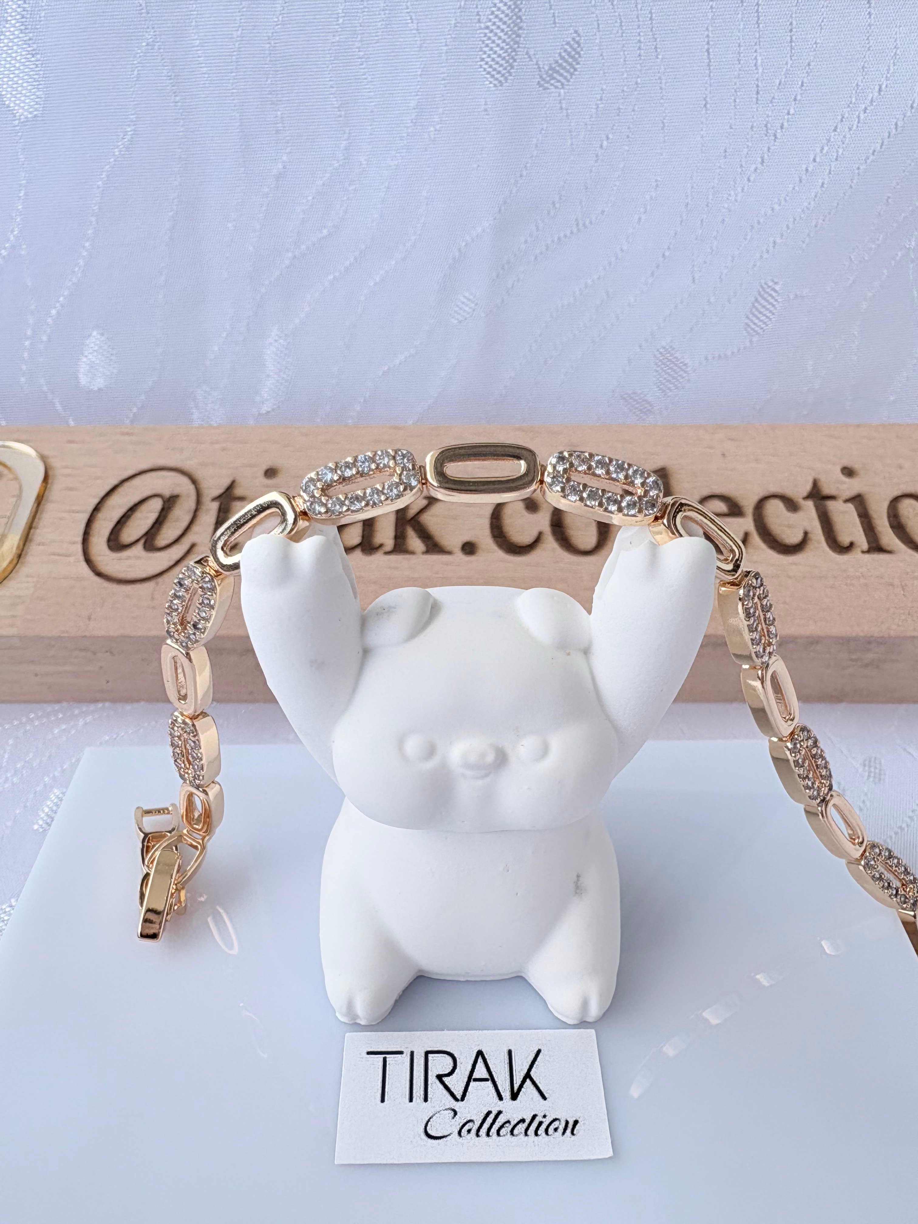 SIRALI TAŞ DETAY 18 K BİLEKLİK