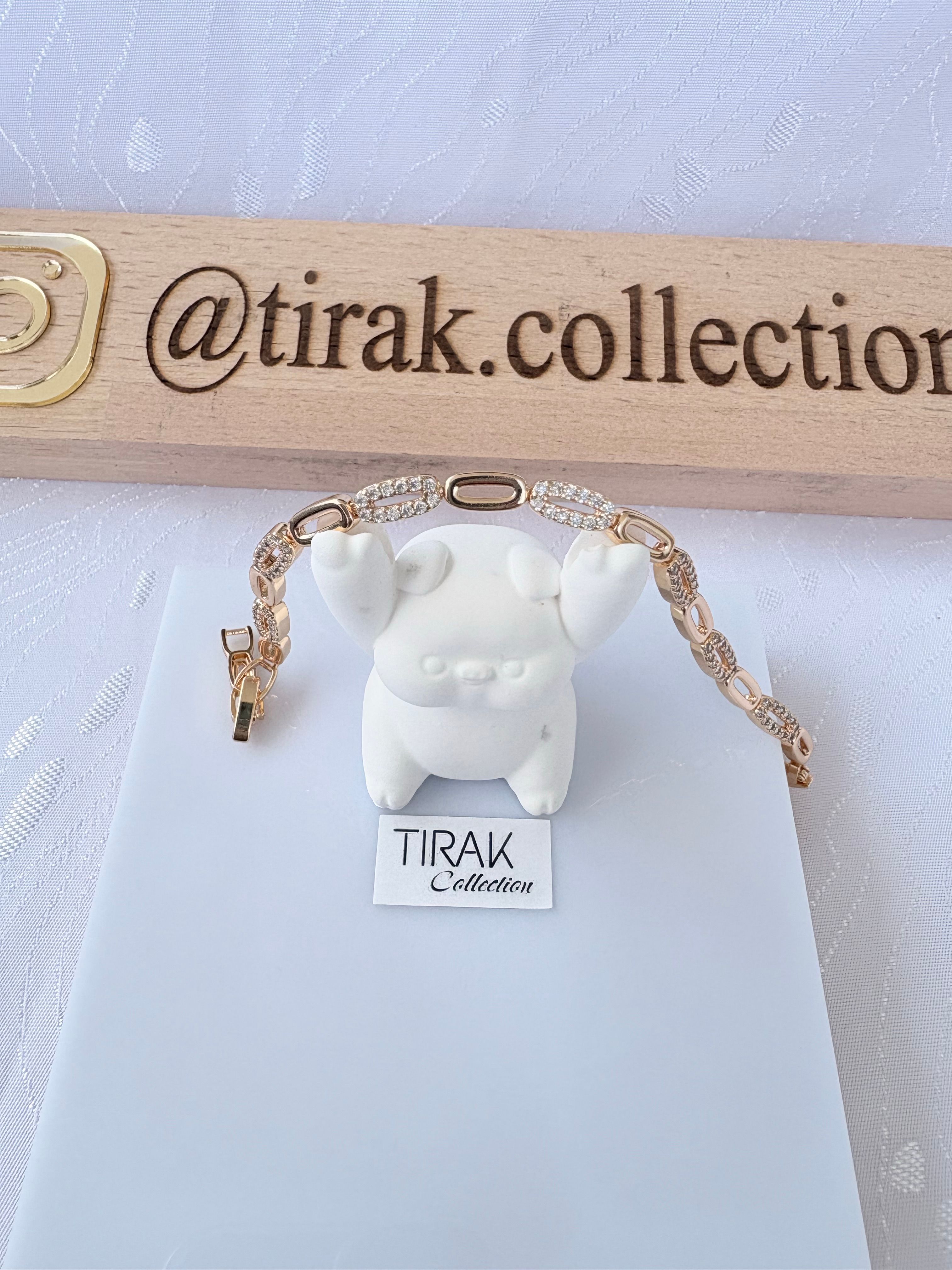 SIRALI TAŞ DETAY 18 K BİLEKLİK