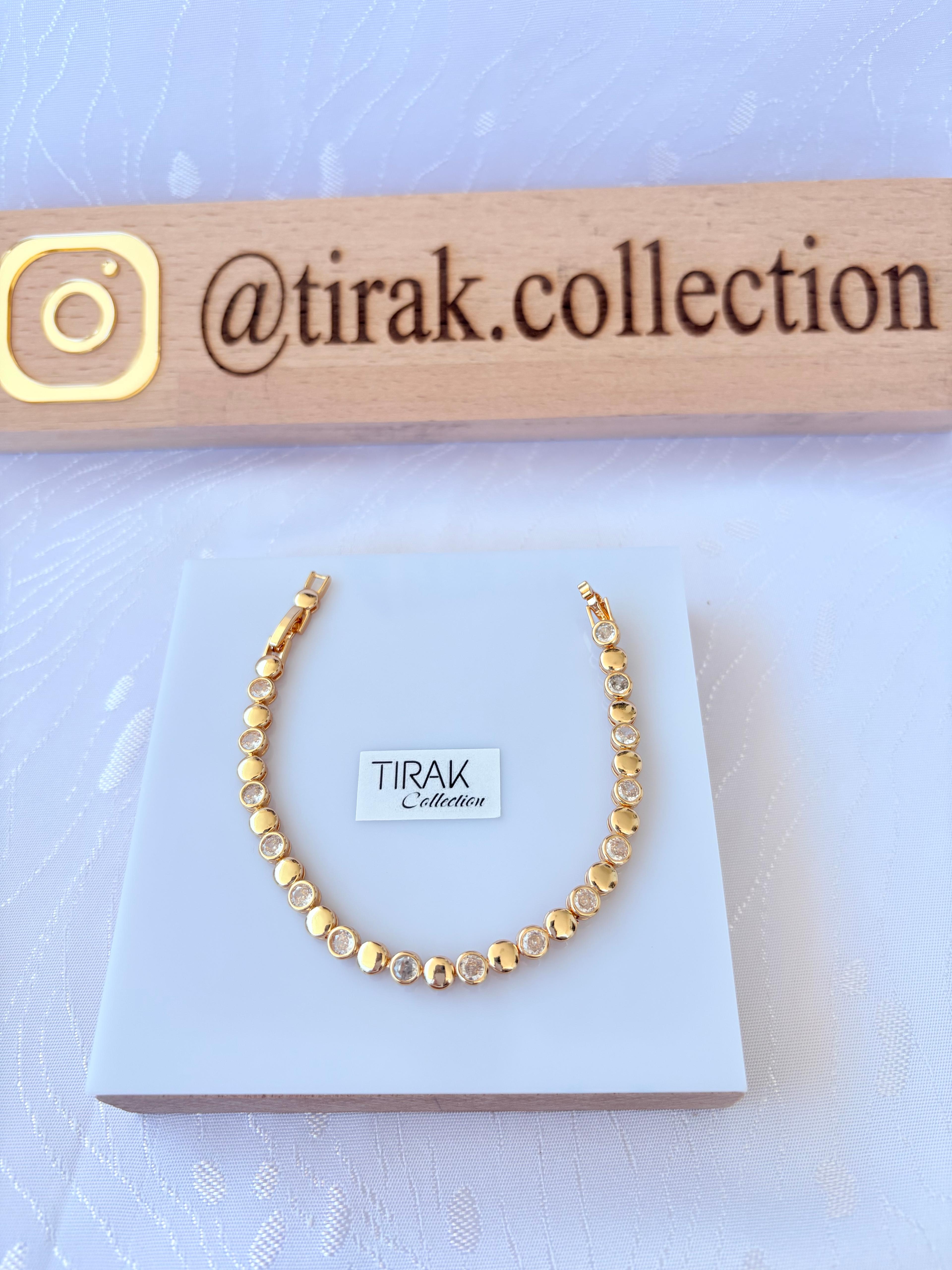ZİRKON TAŞLI OVAL 18 K BİLEKLİK 