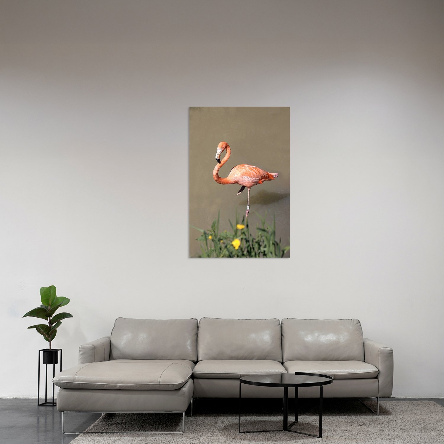 Üçlü Flamingo Orta Tablo