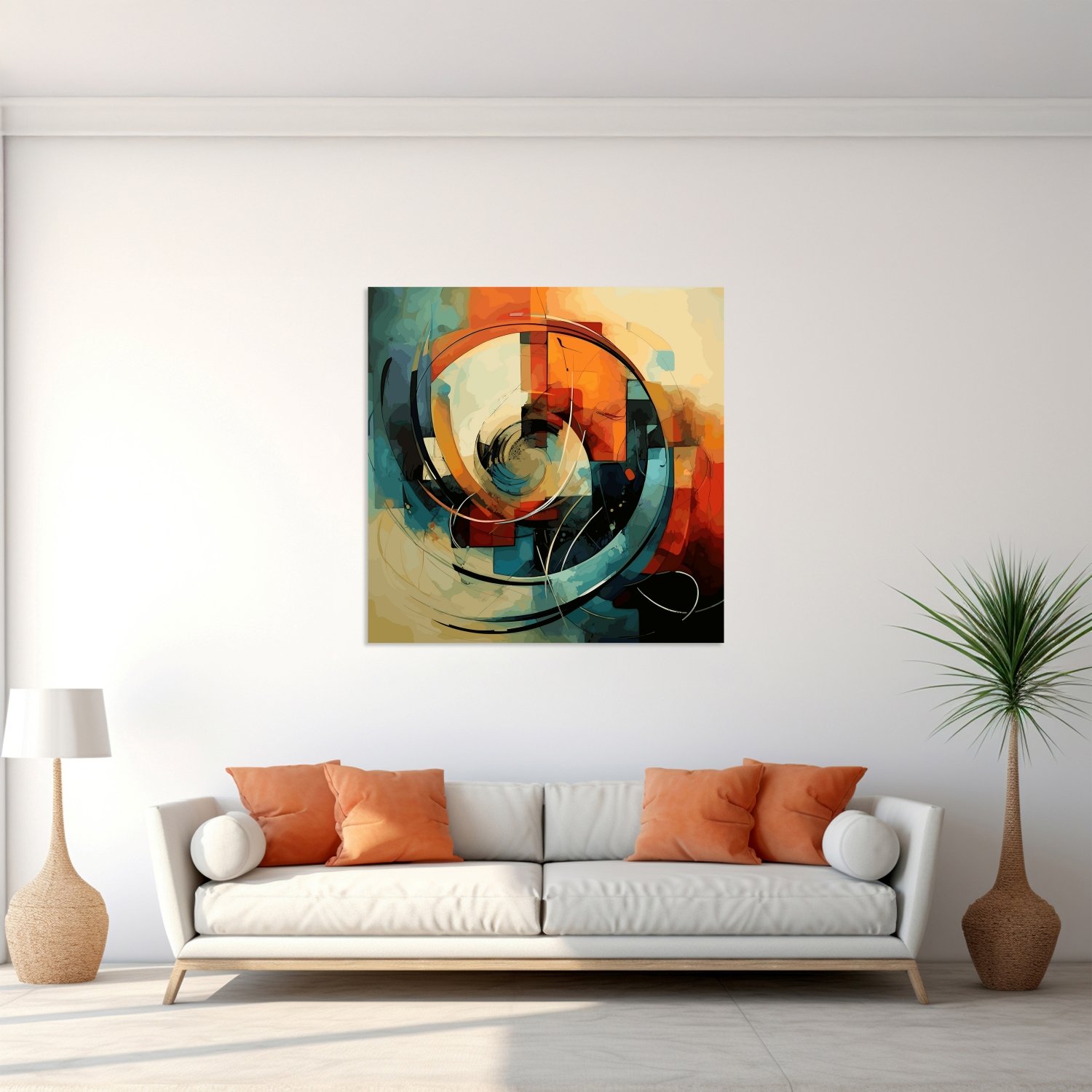Turuncu Spiral ve Geometrik Form