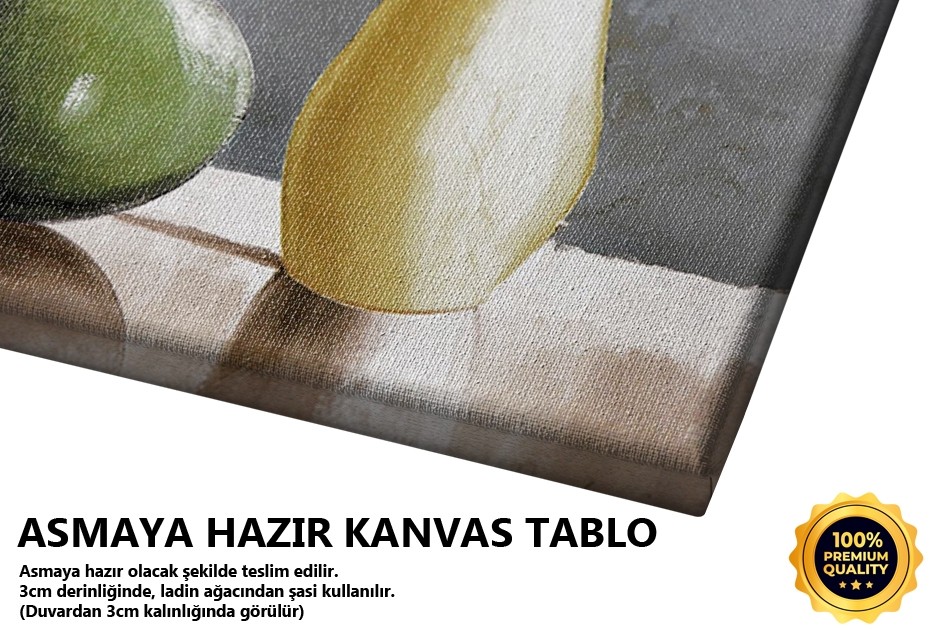 Yeşil Vazo Kırmızı Çiçek Tablo
