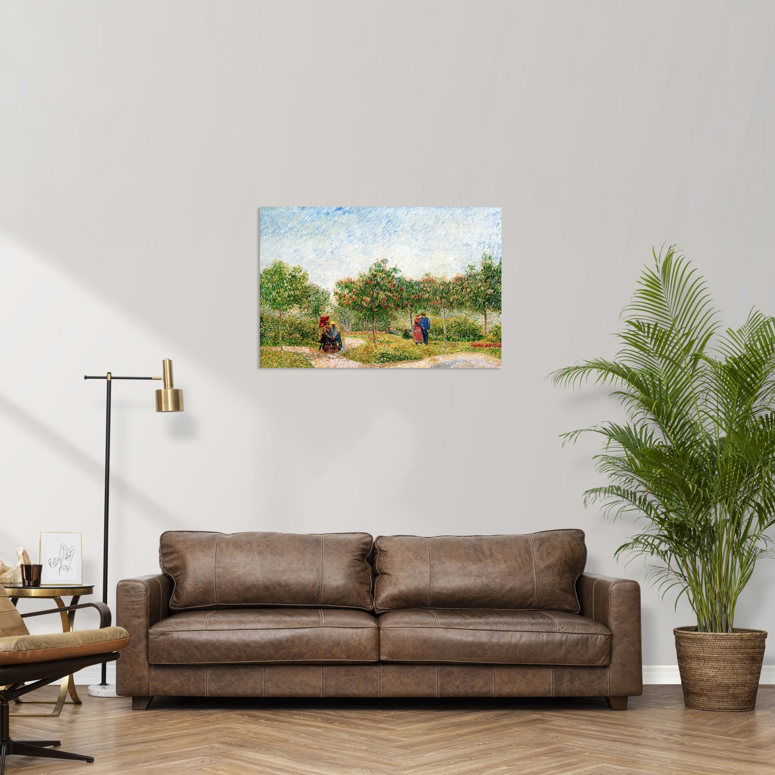 Aşıklar İle Montmartre Bahçe Tablo