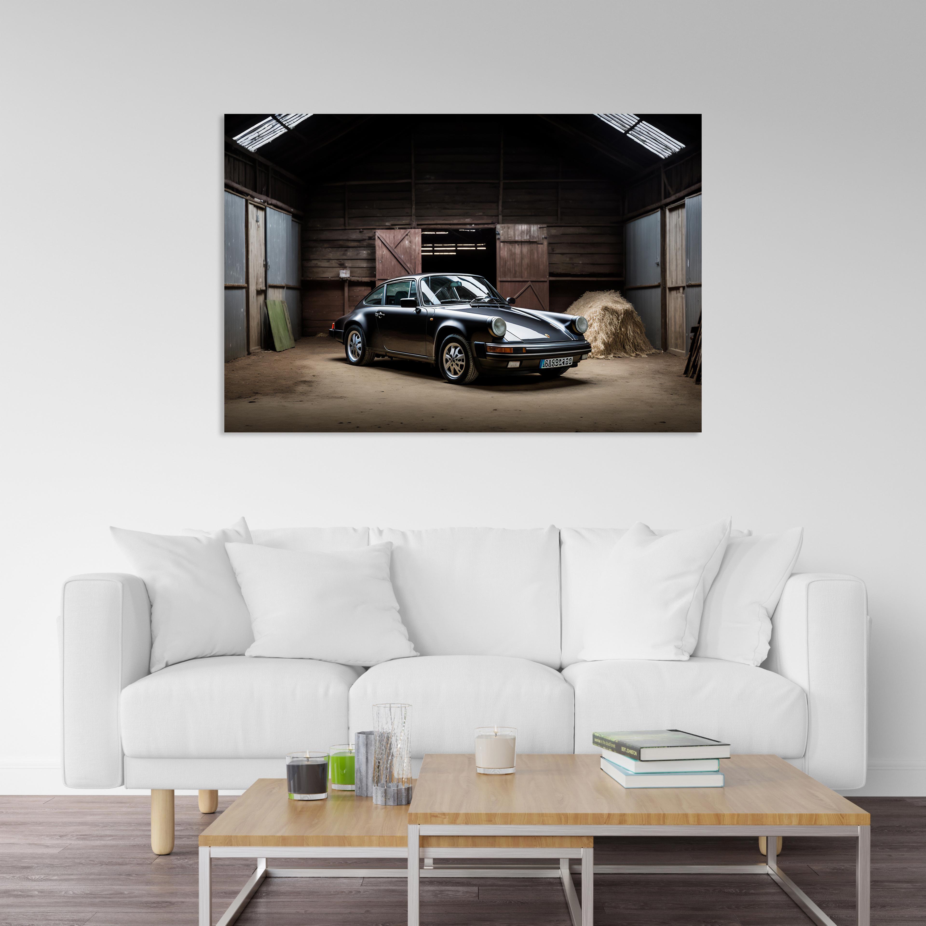 Porsche ve Ahşap Garaj