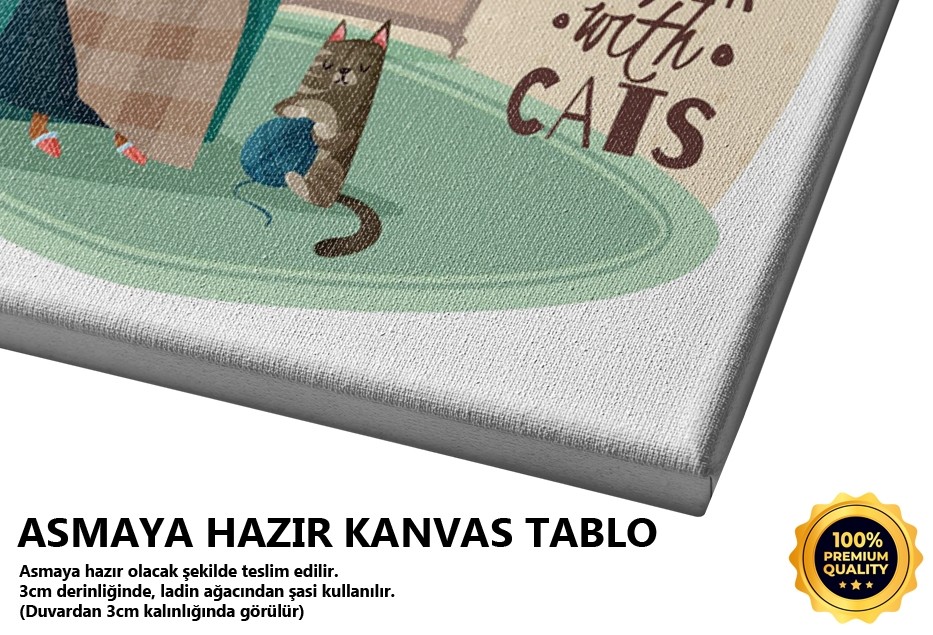 Kedi Güzeldir Tablo