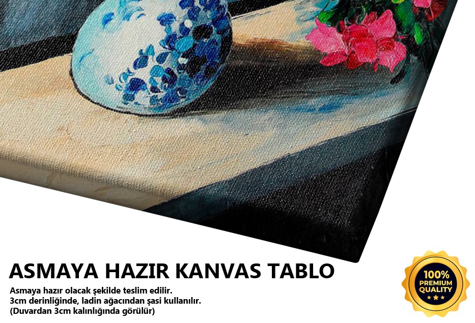 Vazoda Çiçekler Tablo