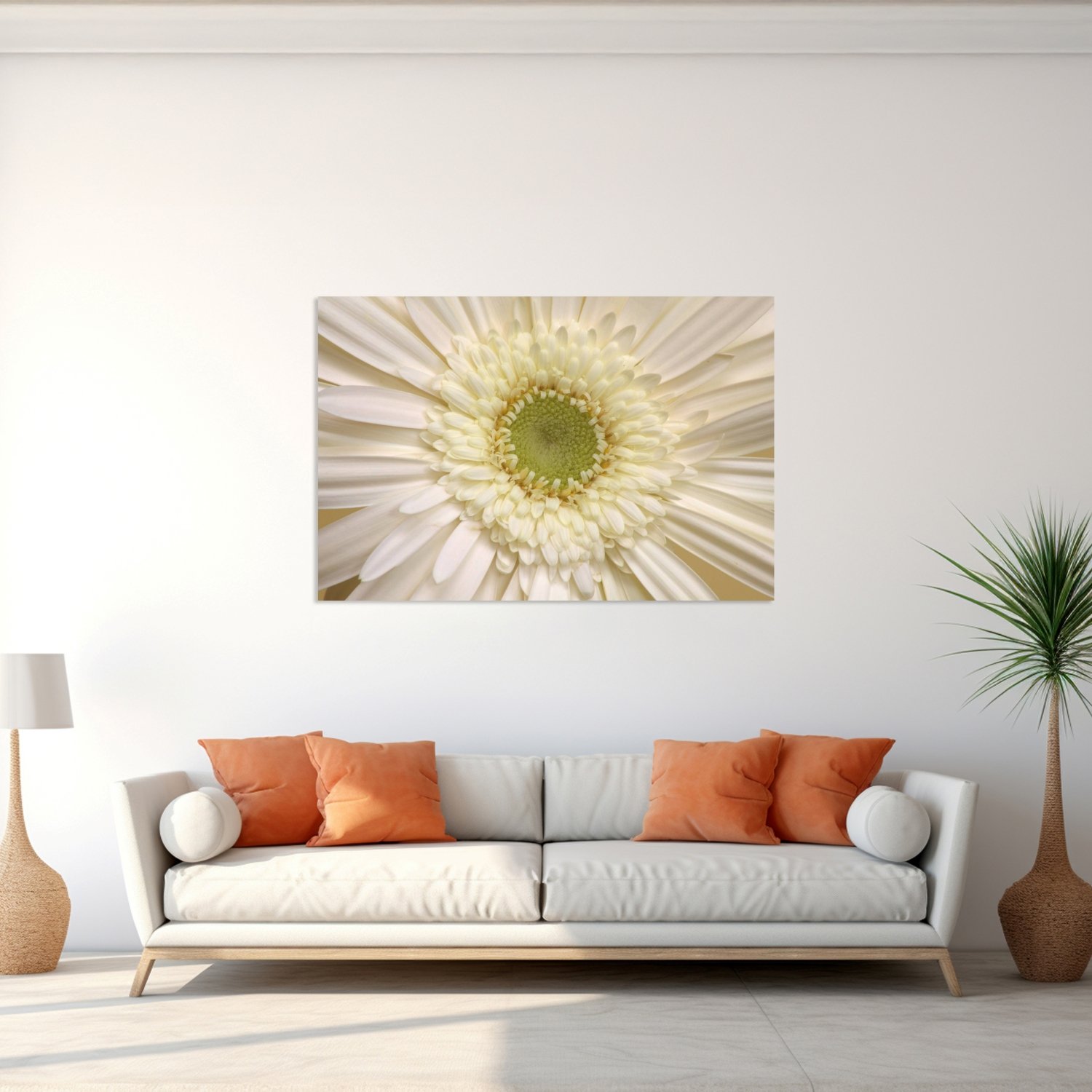 Merkez (Beyaz Gerbera) Tablo