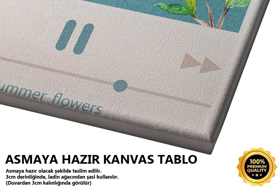 Summer Flowers Mavi Tablo