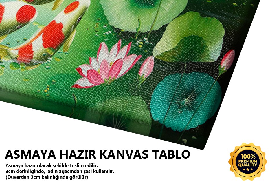 Nilüferli Havuzda Balıklar Tablo