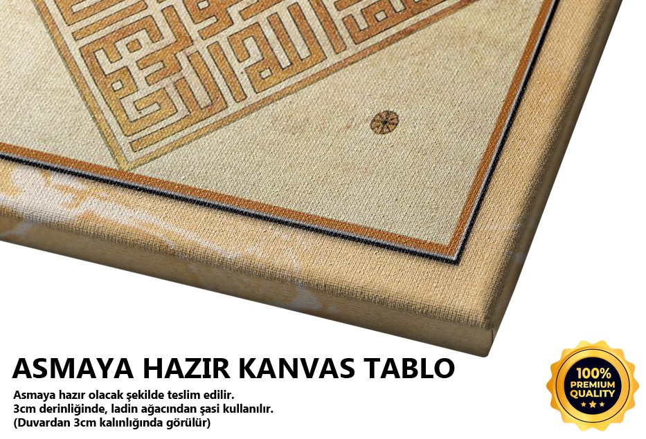 Müselsen Besmele Ve Santrançlı Kufi Tablo