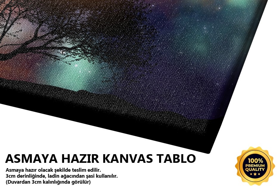 Dolunay ve Ağaç Manzarası