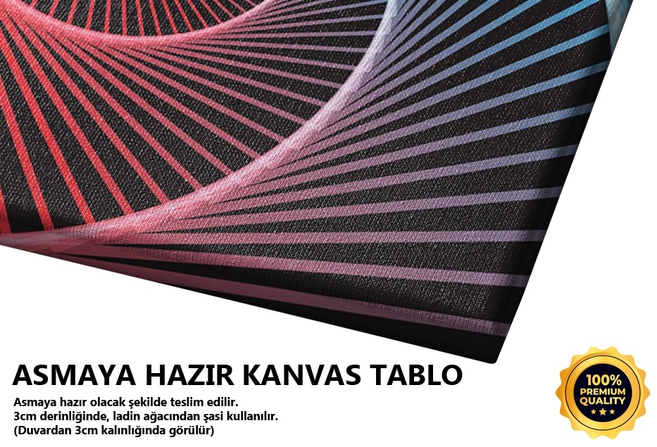 Kırmızı Mavi Spiral Deseni