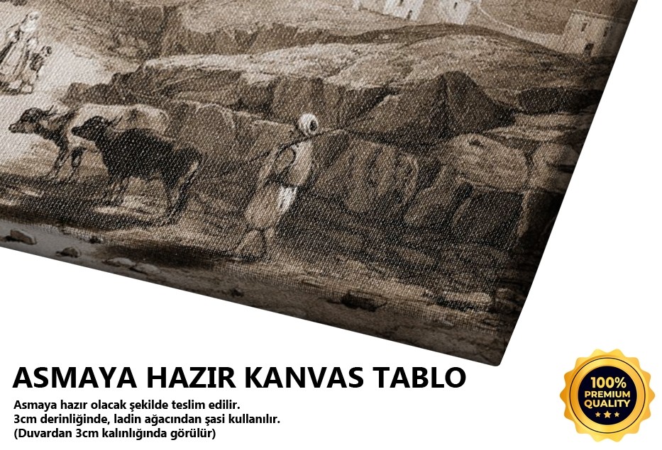 Nevşehir Ürgüp Yakınlarında Bir Köy Tablo