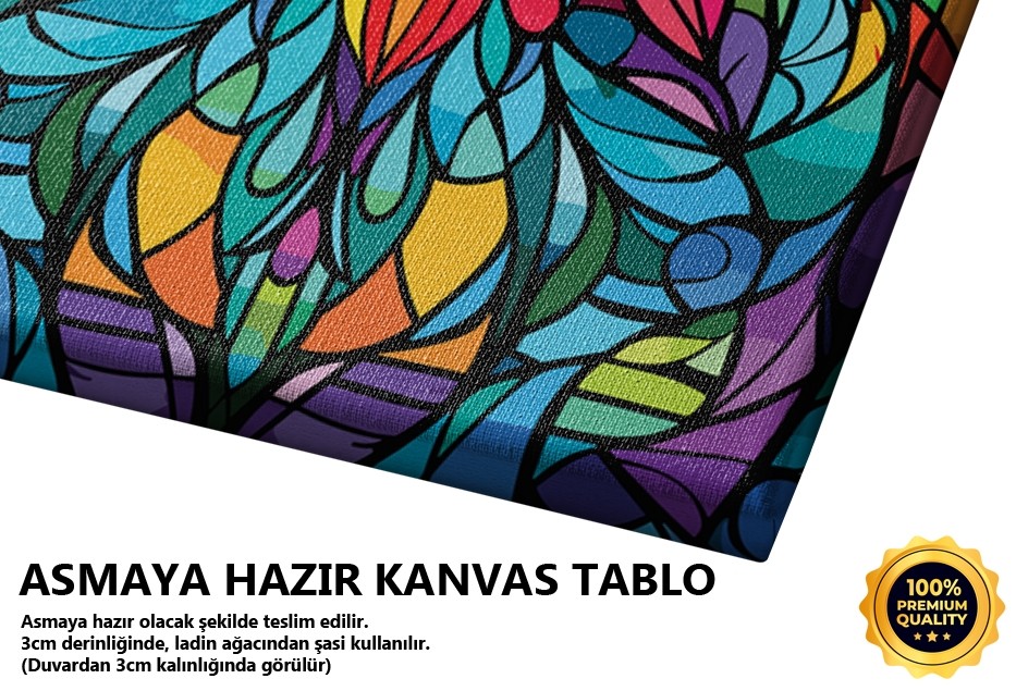 Renkli Çiçekli Mozaik Deseni 3