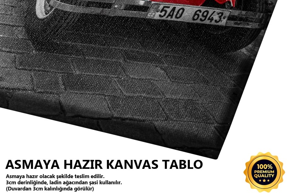 Kırmızı Araba Tablo