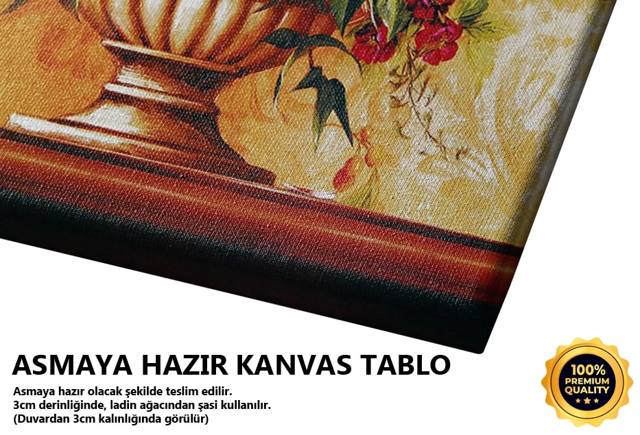 Vazoda Büyük Güller Tablo