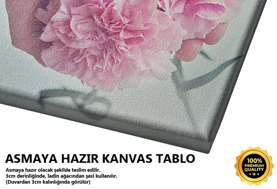 Pembe Çiçekler Tablo