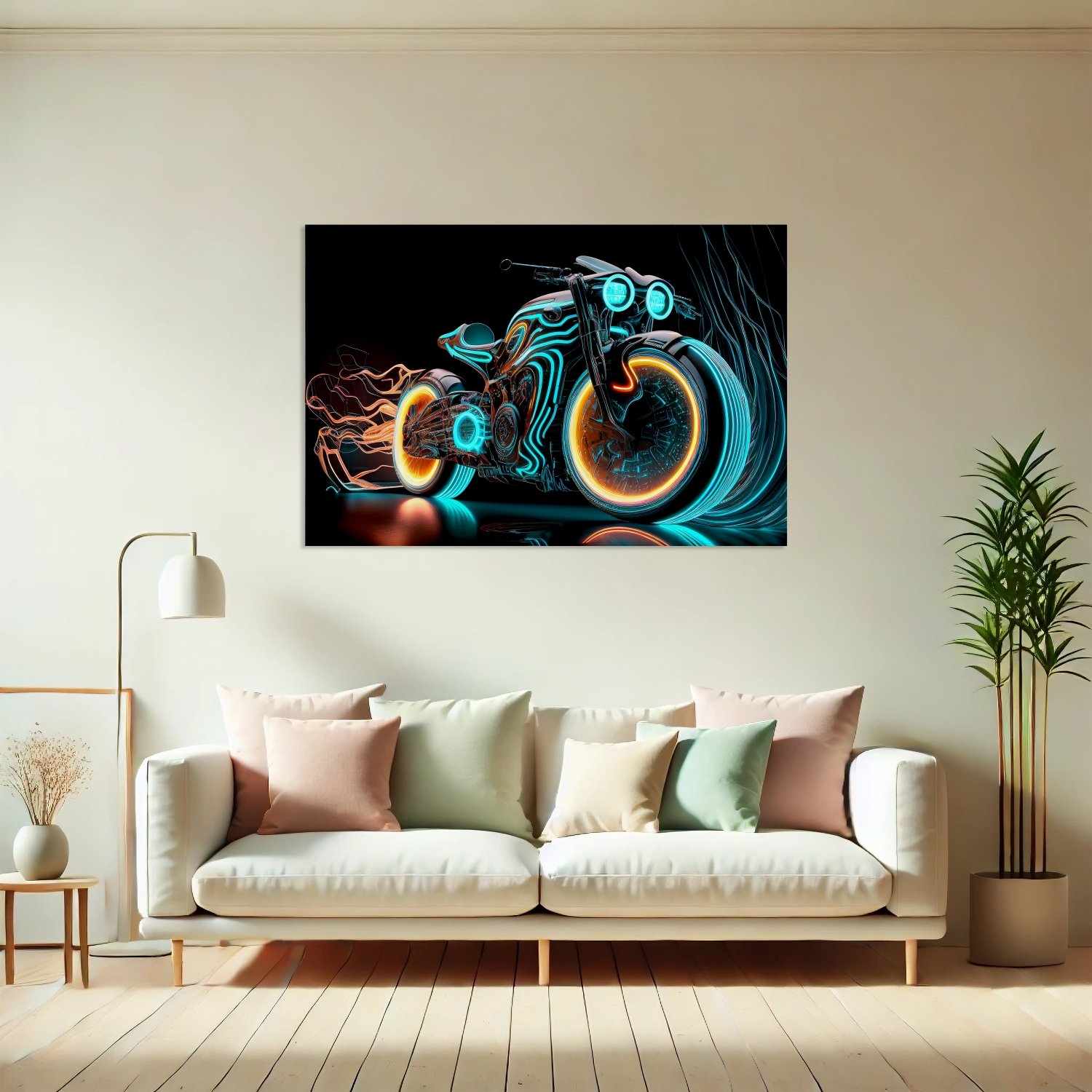 Neon Motor İllüstrasyonu