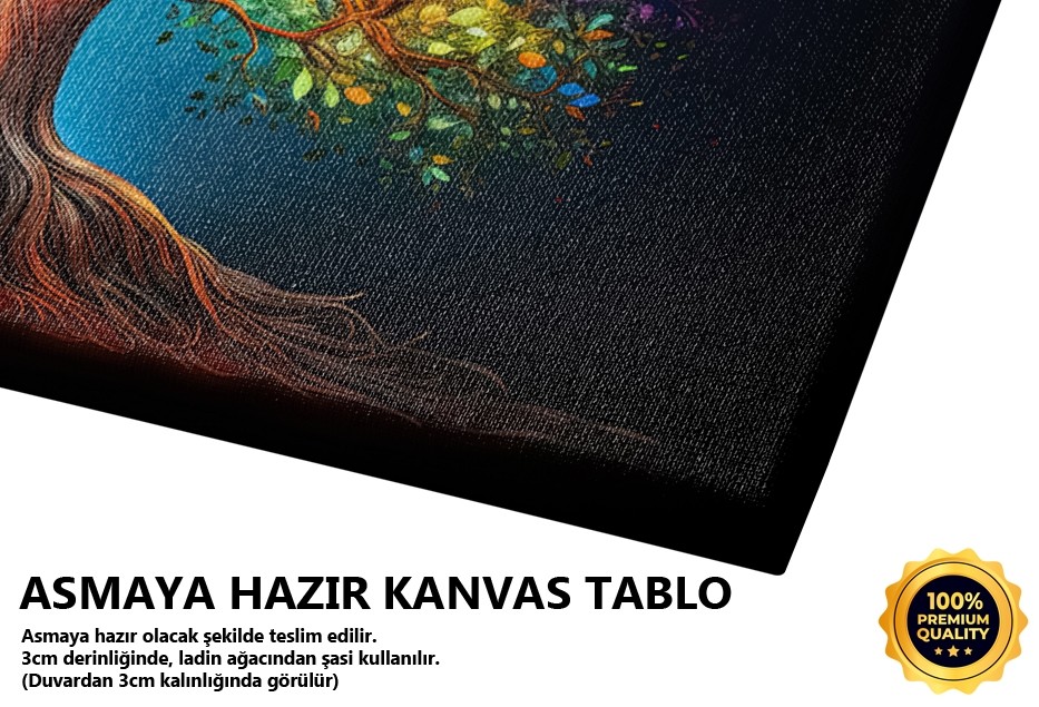 Kırmızı ve Mavi Işıklı Ağaç