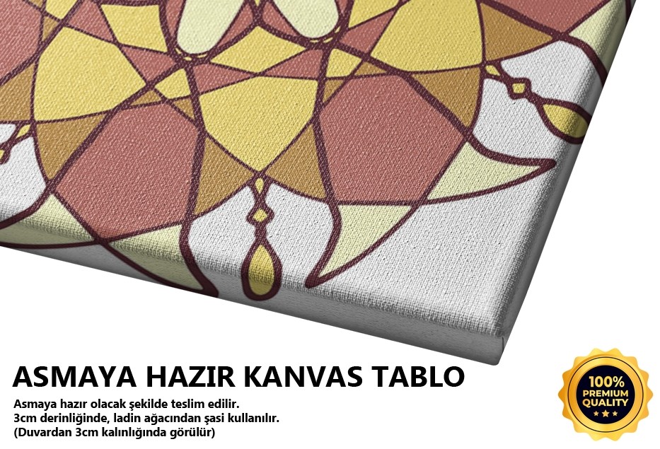 Floral Desen İkili Kahve Tablo
