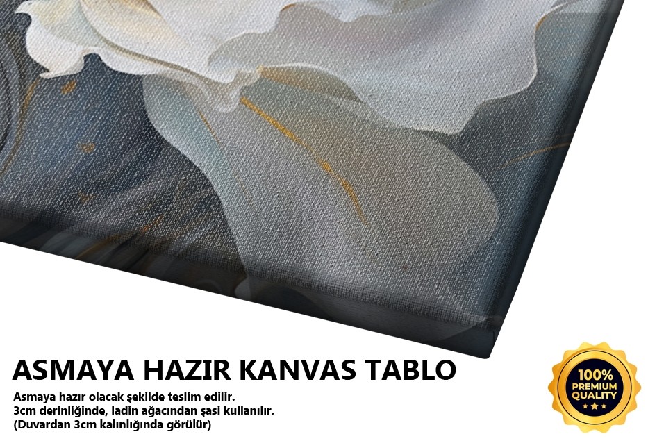 Beyaz Çiçek ve Dalgalar