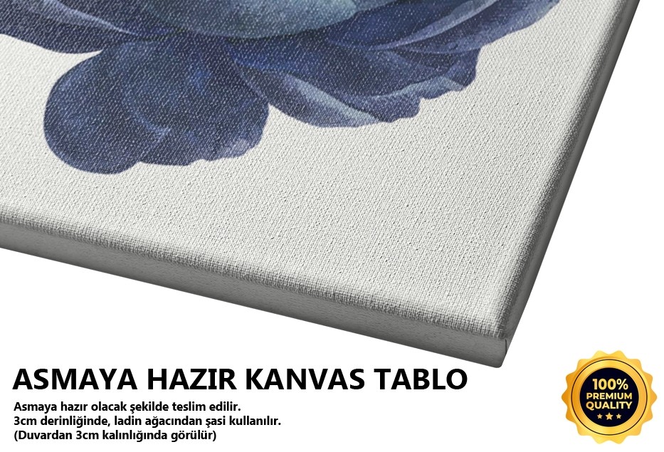 Mavi Çiçek Tablo