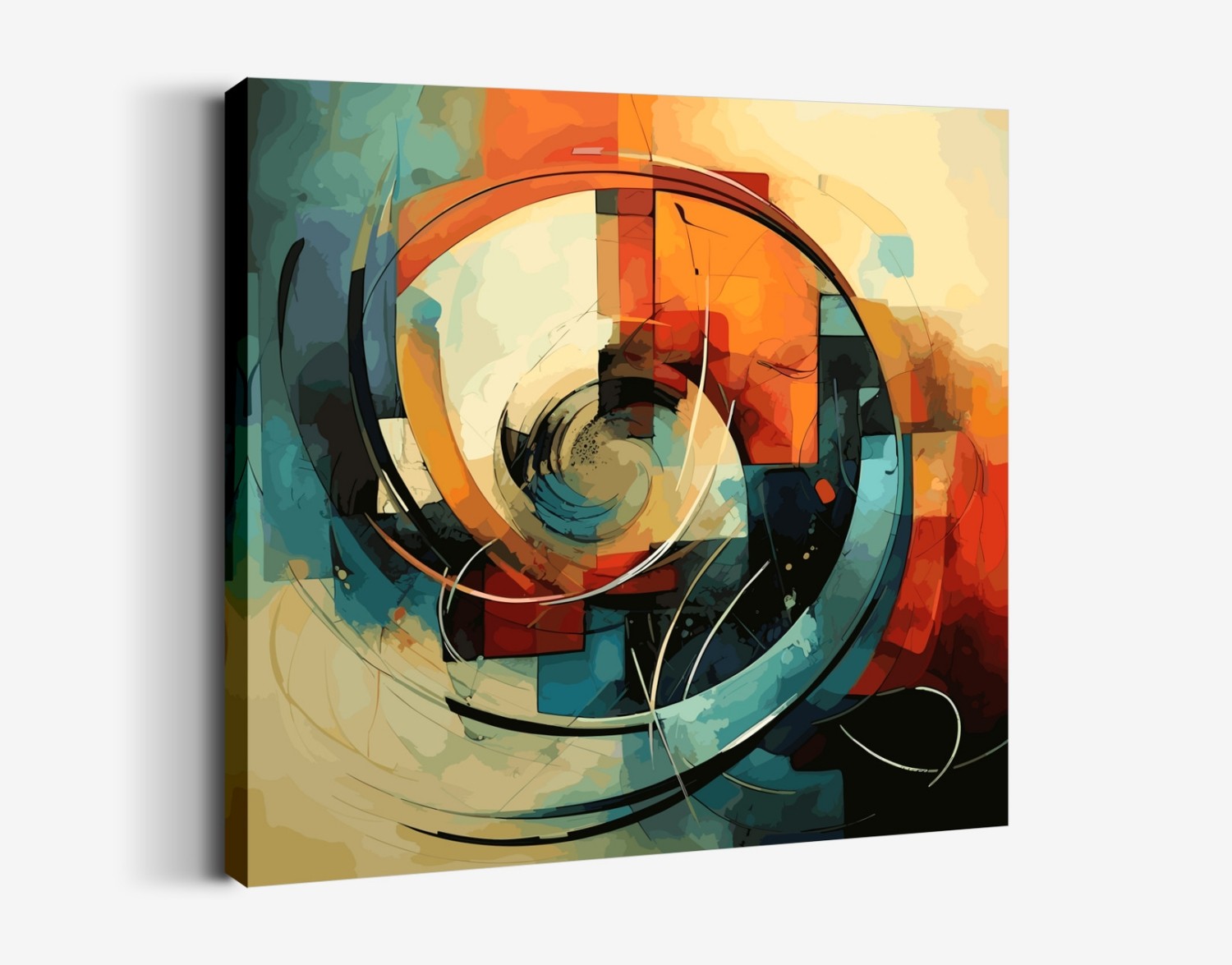 Turuncu Spiral ve Geometrik Form