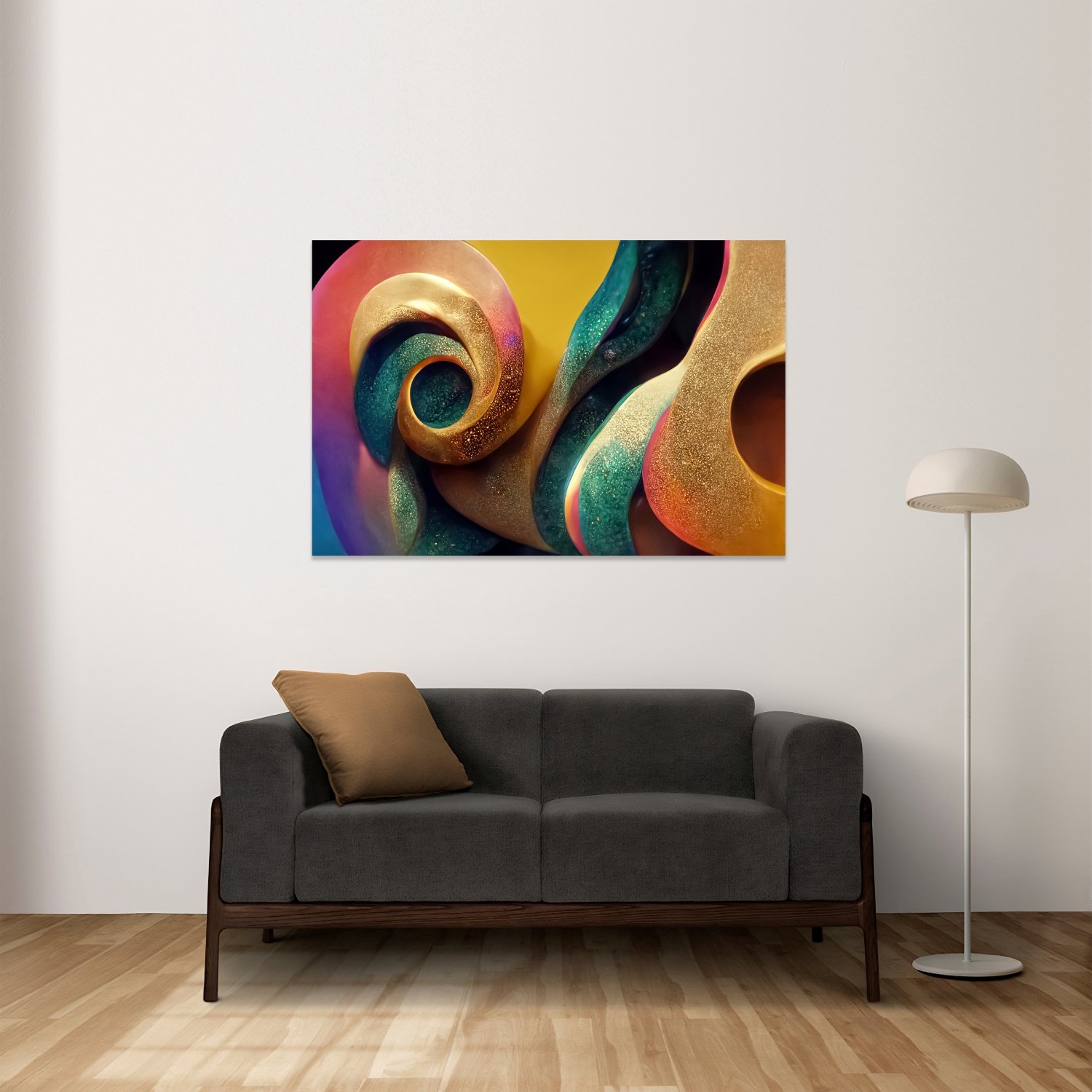 Turuncu Mavi Spiral Form